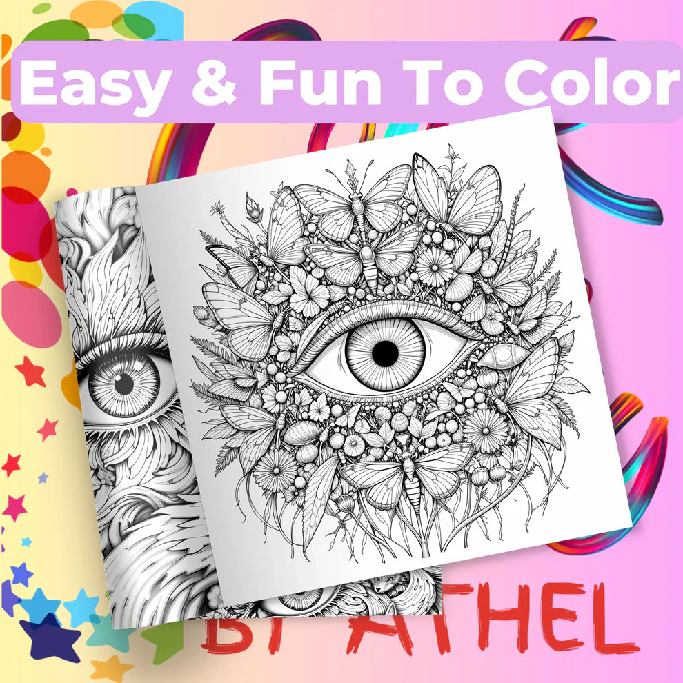 Fantasy Eyes Coloring Book Bundle