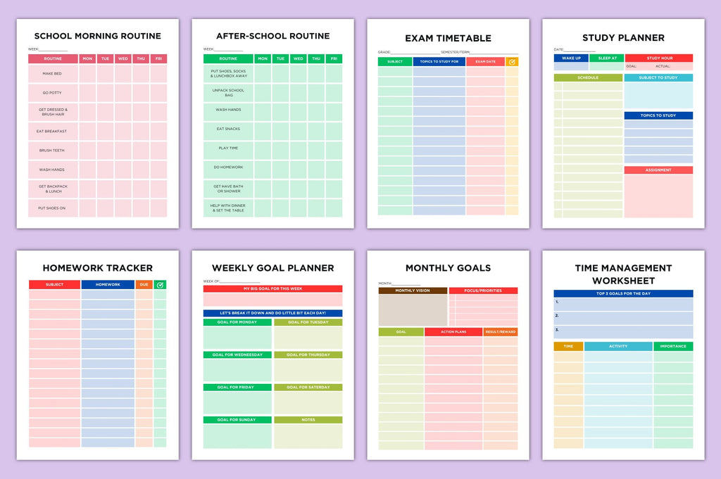 ADHD Planner for Kids Daily Planning Pages
