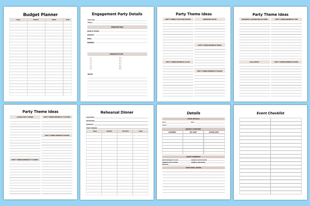 Editable Event Planner