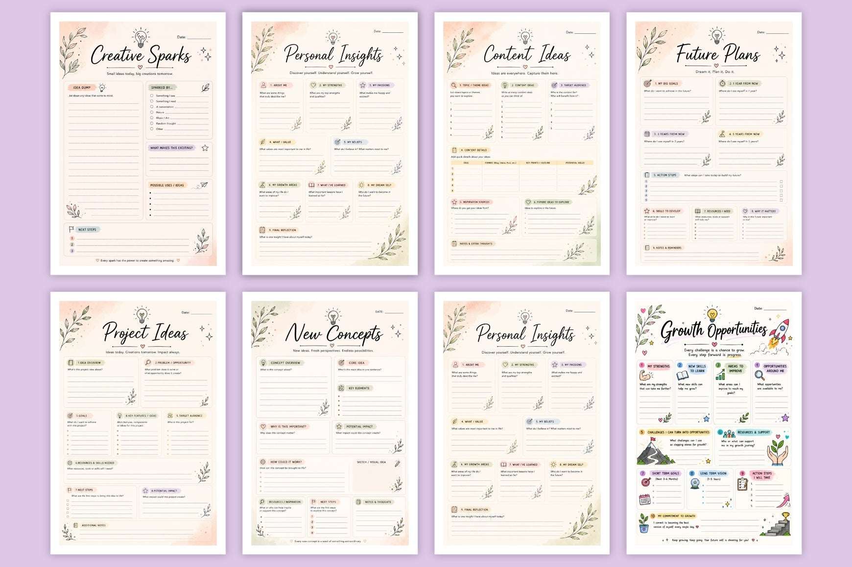 Creative Thoughts Ideas Journal