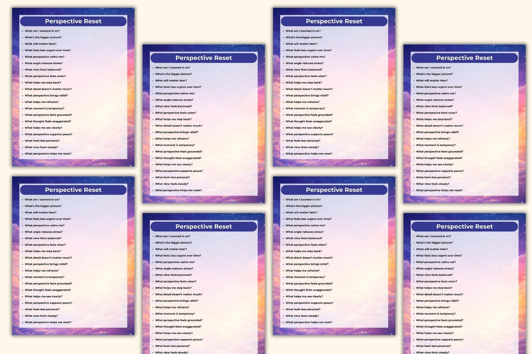 Mental Reset Prompts