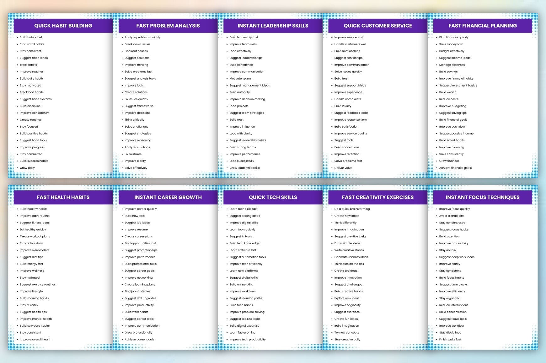 For Fast Results Prompts