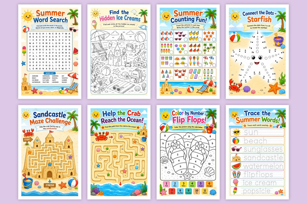 Summer Activity For Children Book