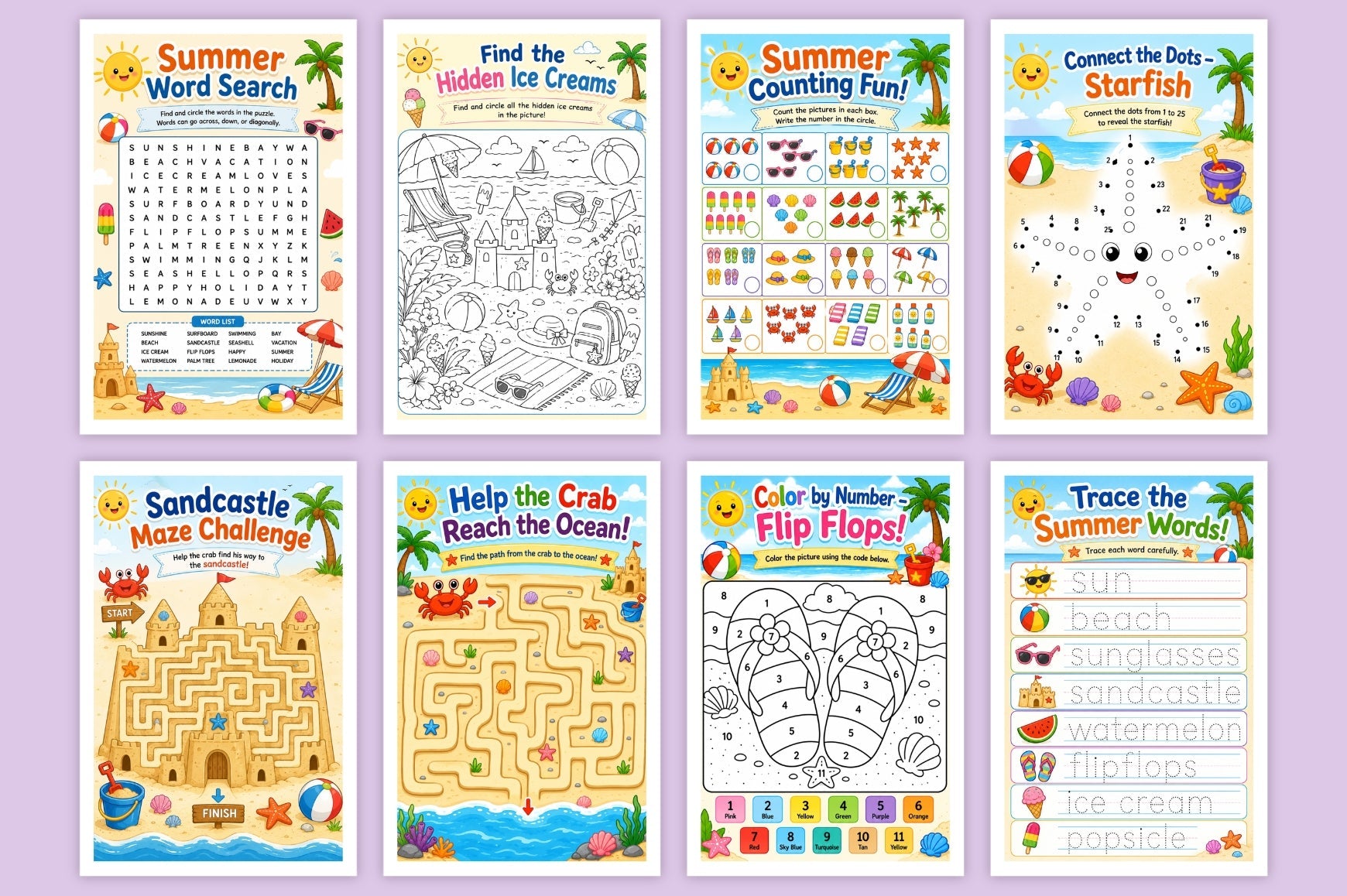 Summer Activity For Children Book