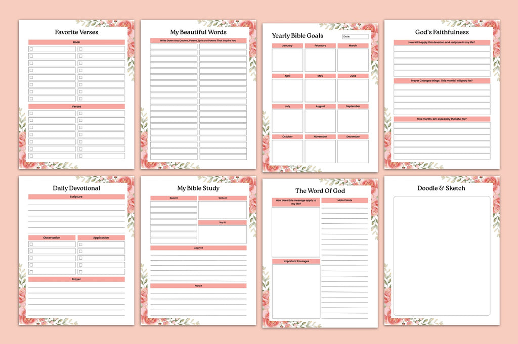 Bible Study Devotional Reflection Journal