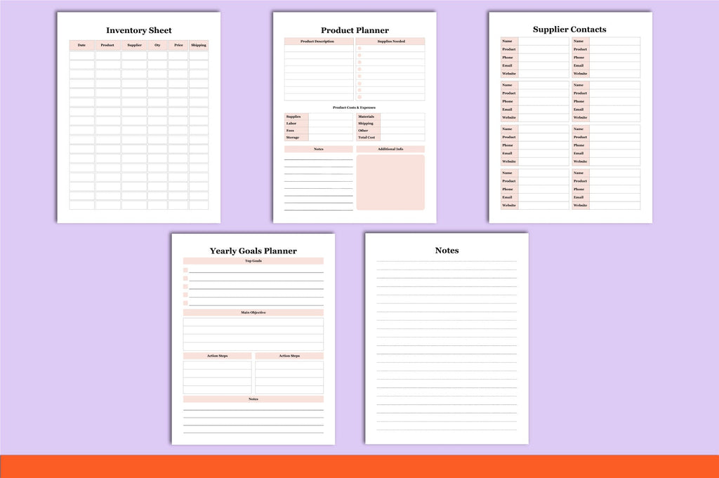 Candle Business Planner Template