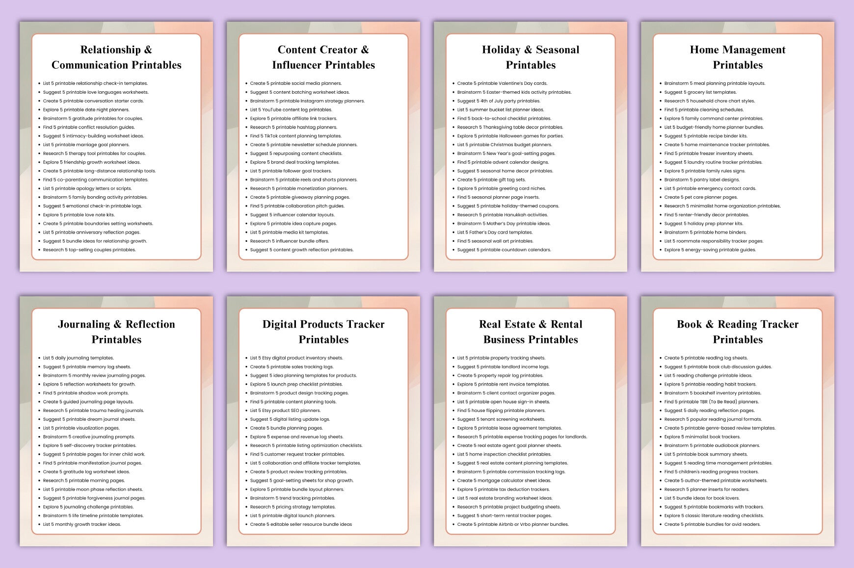 Etsy Niche Search Prompts