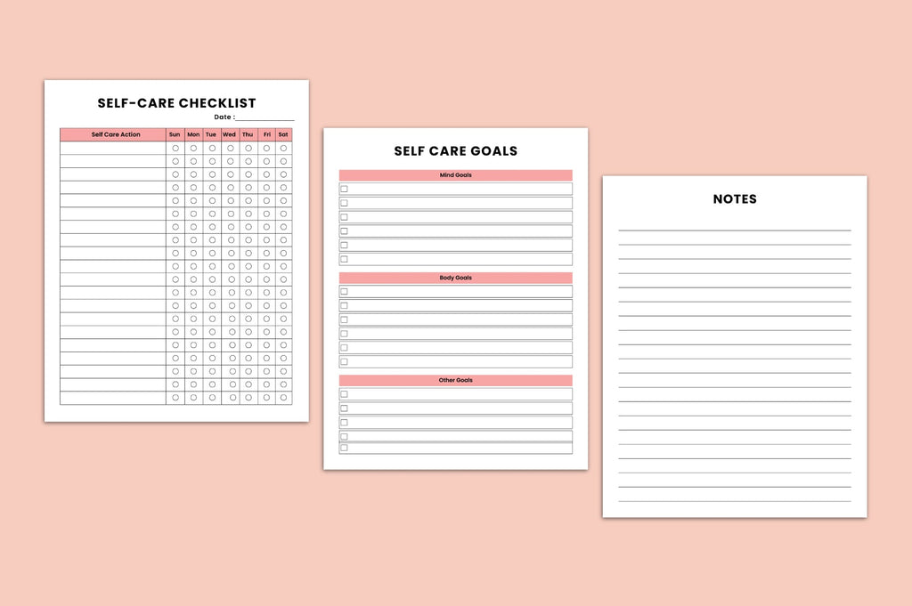 Self Care Checklist Journal