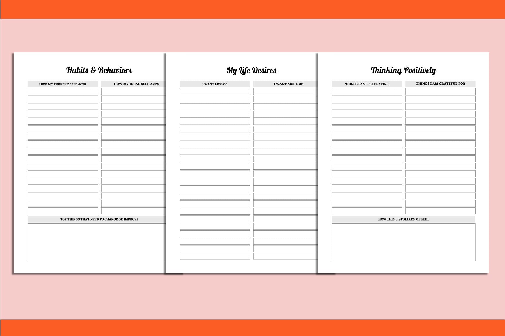 Positive Mindset Planner