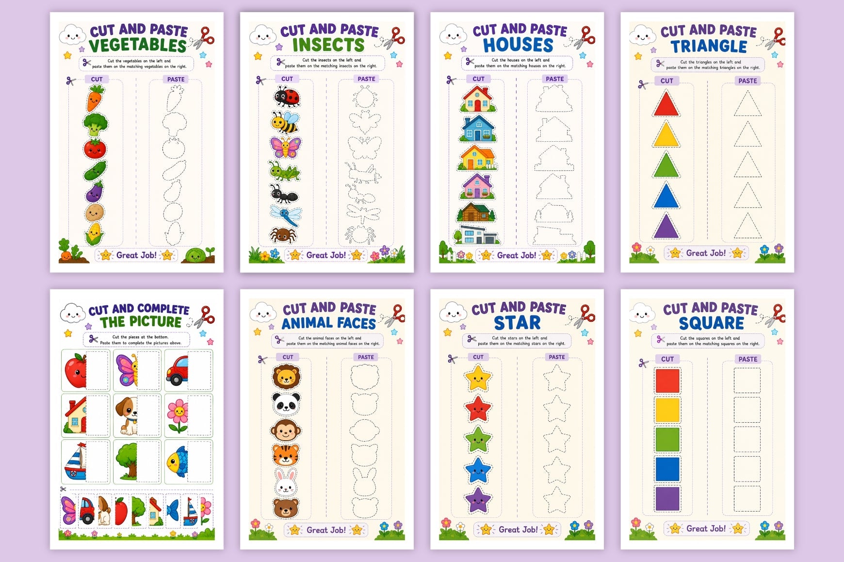 Scissor Skills For Kids Workbook