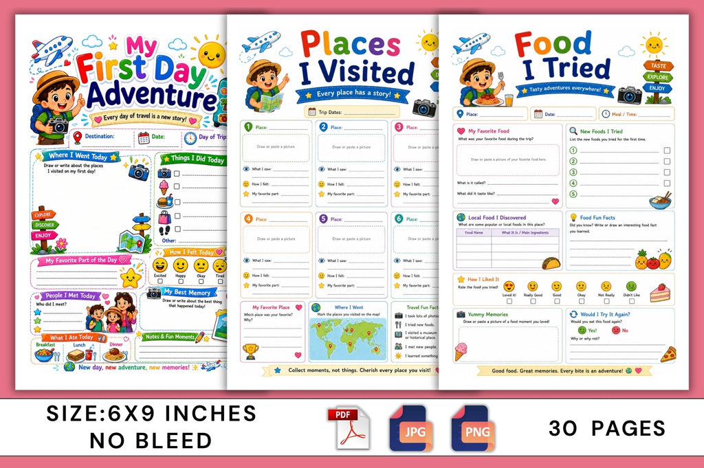 Travel Adventure For Kids Journal