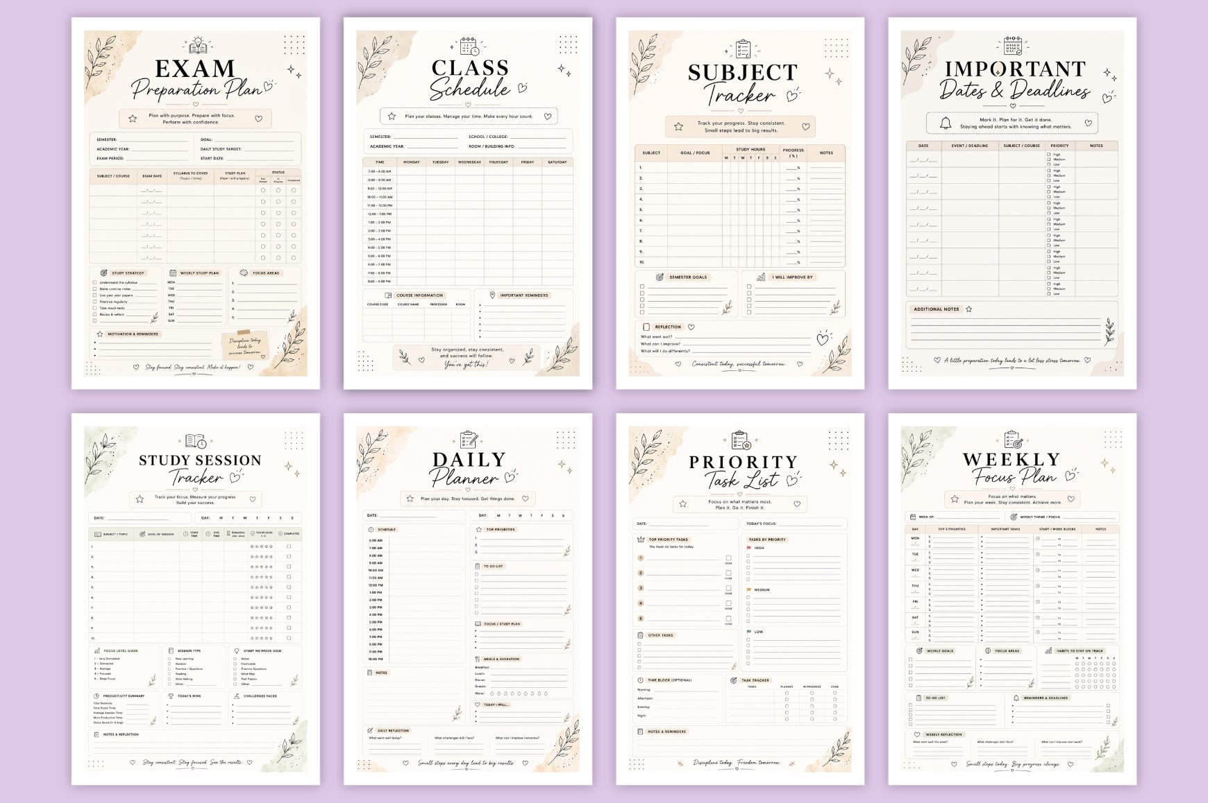 Focus For Students Planner