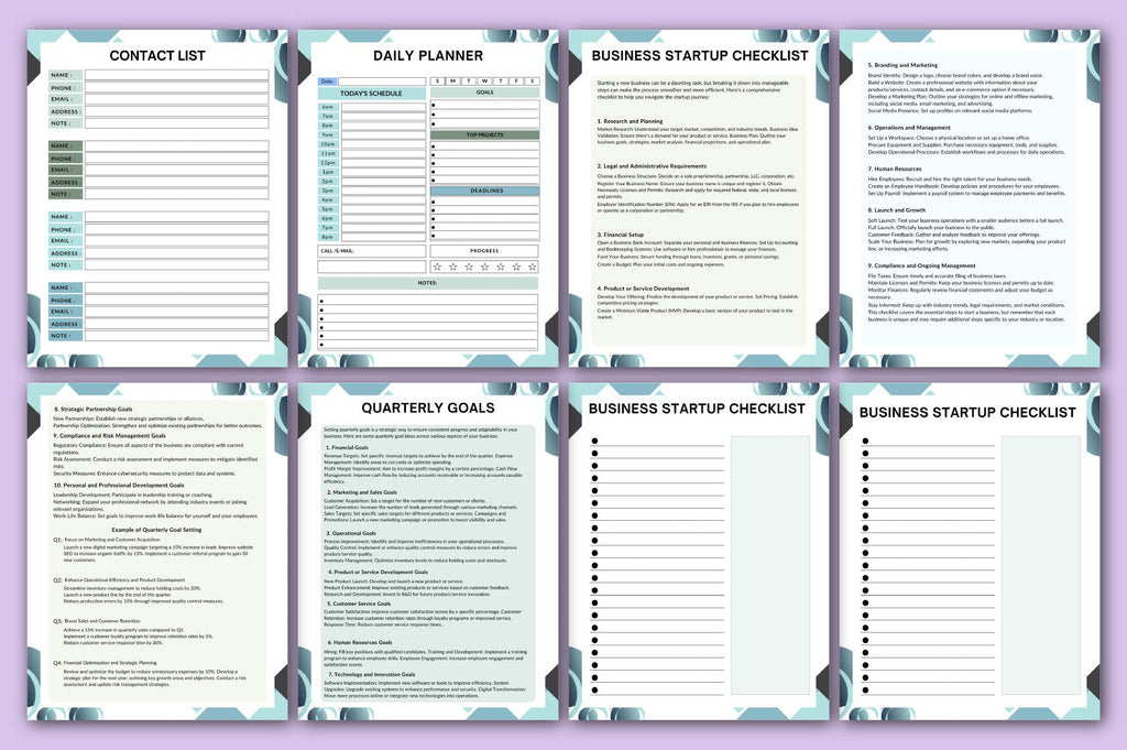 Customized Business Workbook