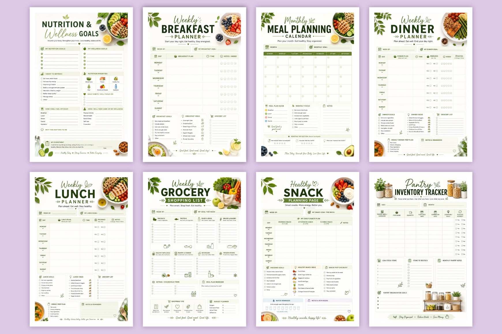 Meal Prep Weekly Food Planner