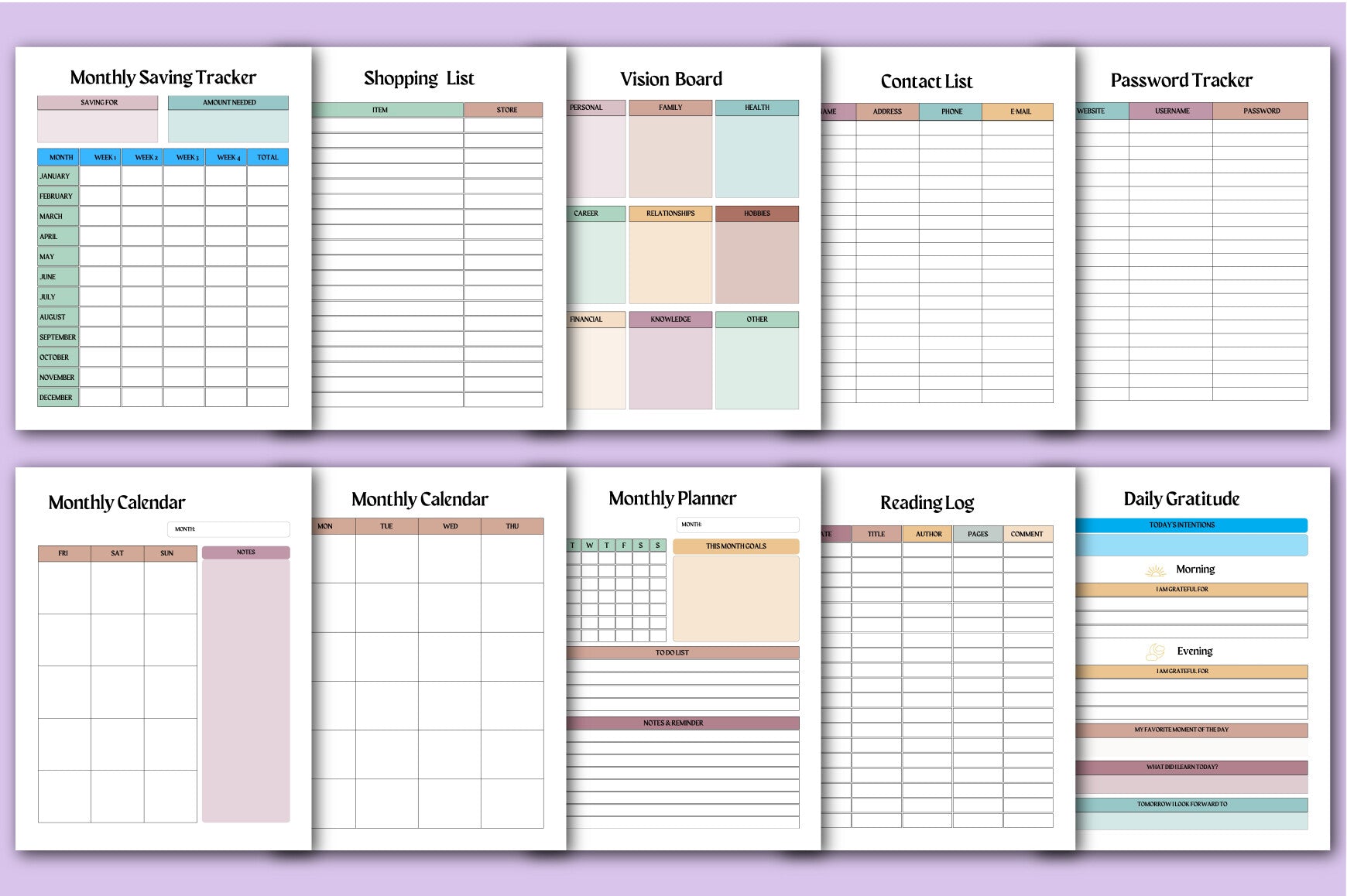 The Aesthetic Yearbook Planner