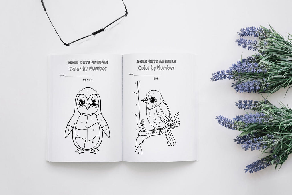 Color By Number Worksheets For Kids Book