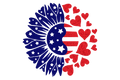 4th of July Sunflower Heart Clipart Bundle
