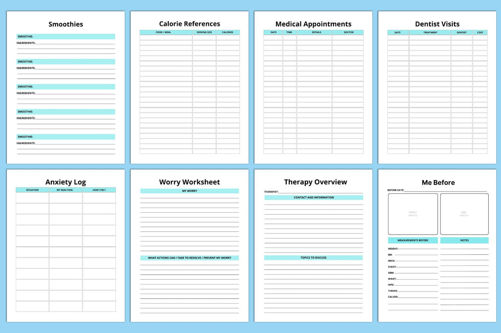 Bipolar Therapy Anxiety Planner