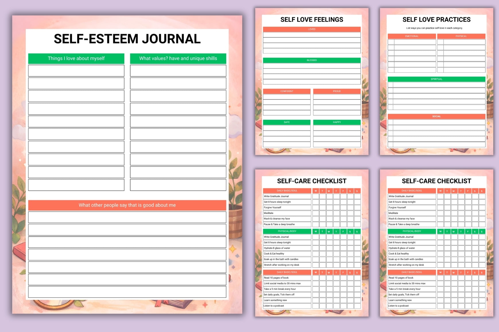 Self Love Healing Workbook