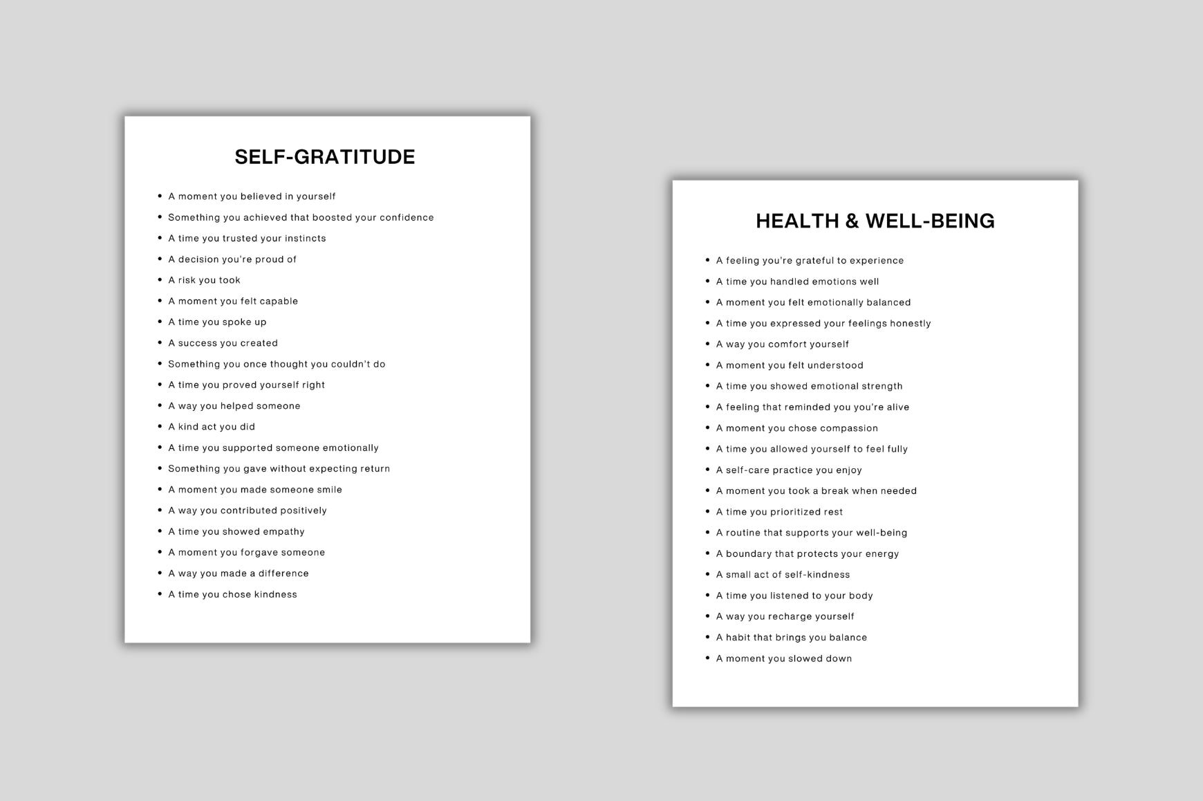 Gratitude Prompts