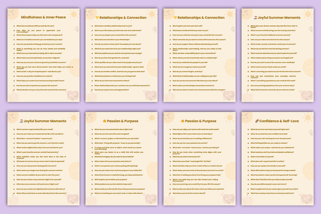 Summer Self-Reflection Prompts