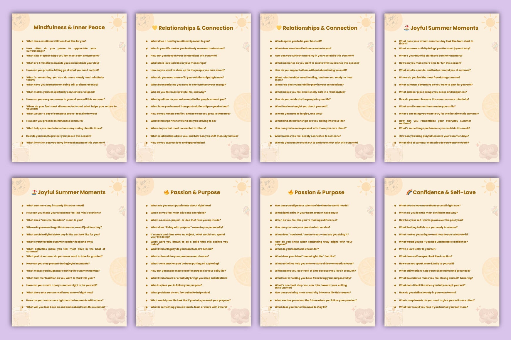 Summer Self-Reflection Prompts