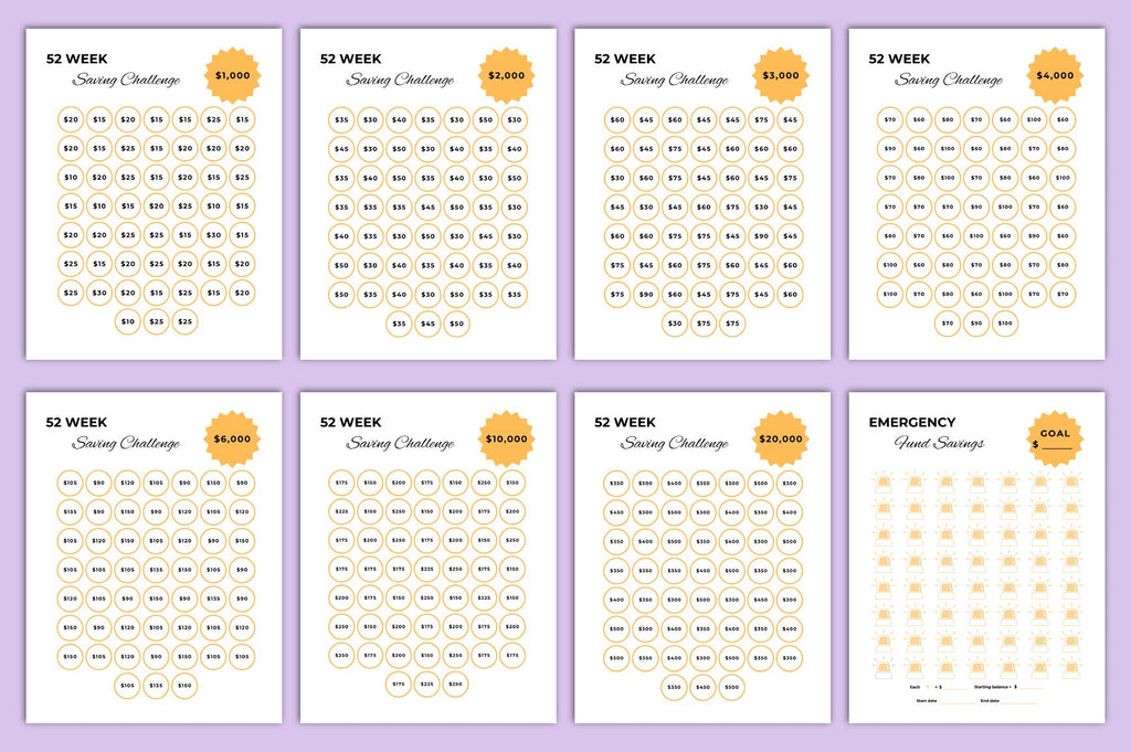 Money Saving Challenge Planner