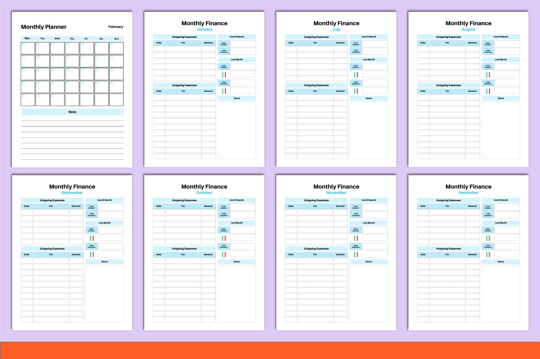 ADHD Printable Planner with focus organizer and time management worksheets