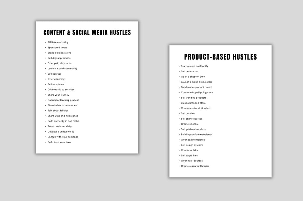 Side Hustle Prompts