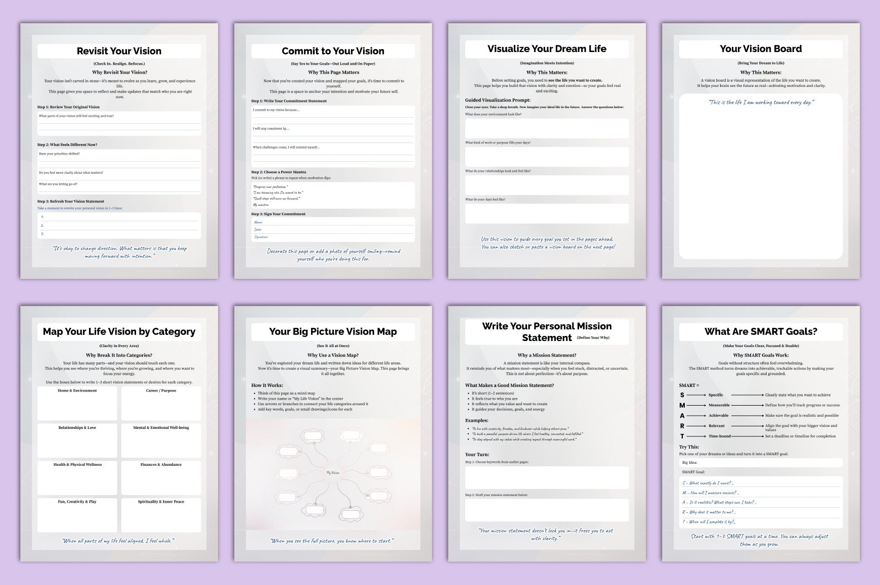 Goal Setting Vision Mapping Planner