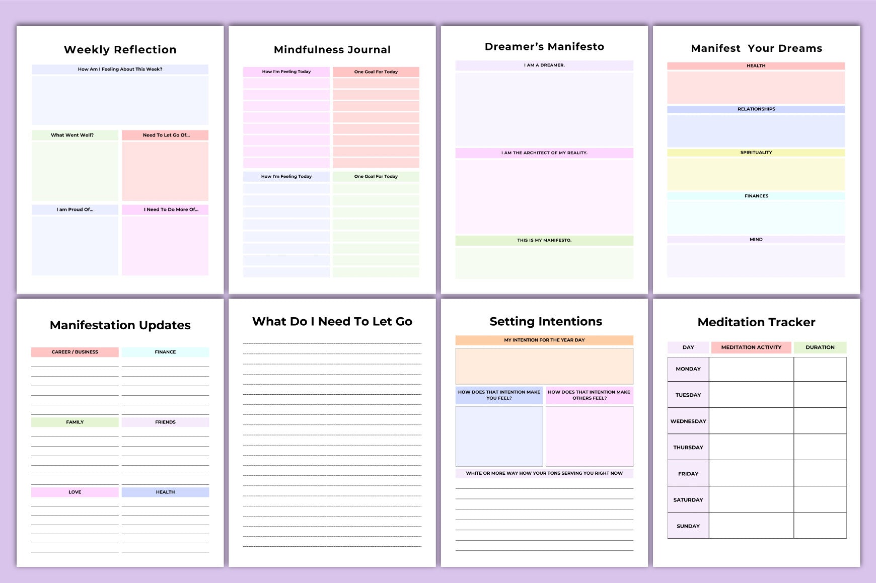 Manifestation Moon Cycle Planner
