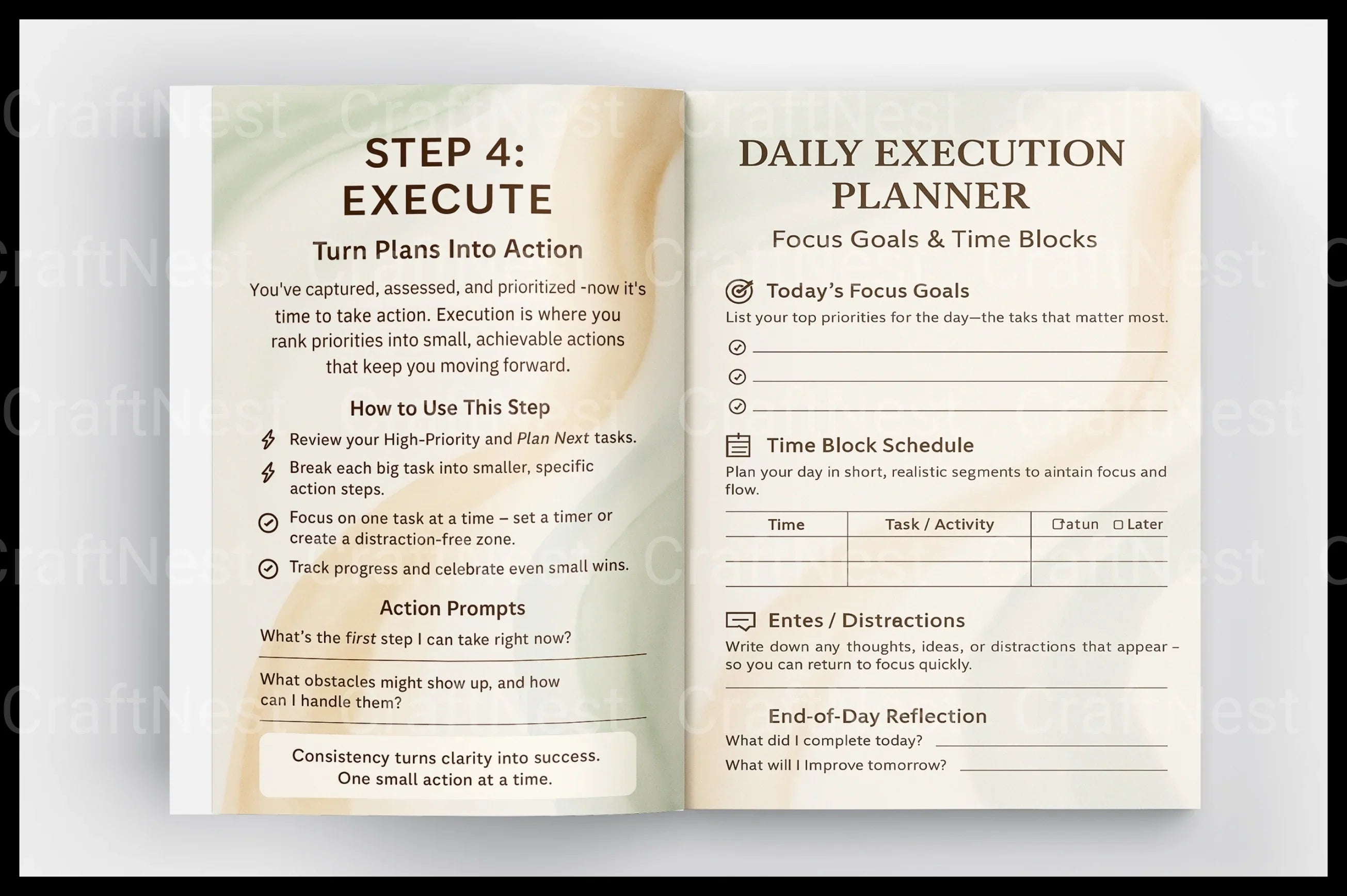 ADHD planning worksheets designed to improve clarity, organization, and focus