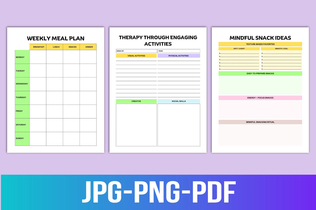 Mindful Autistic Planner Reflection Pages