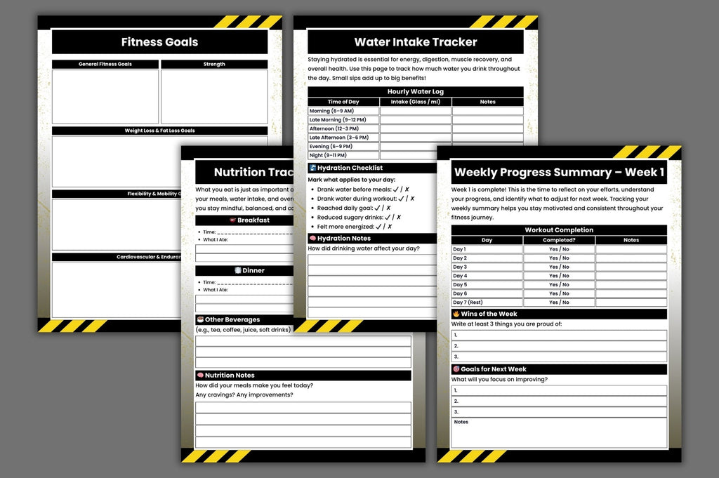Workout Get Fit Journal