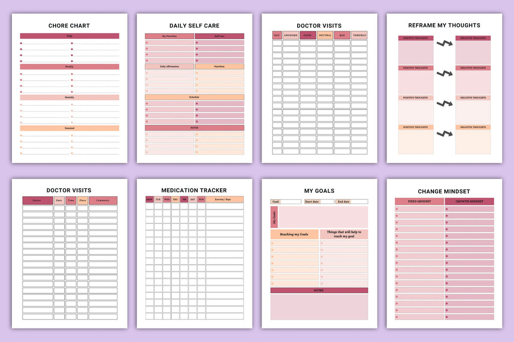 ADHD Brain Dump Planner task prioritization printable worksheets
