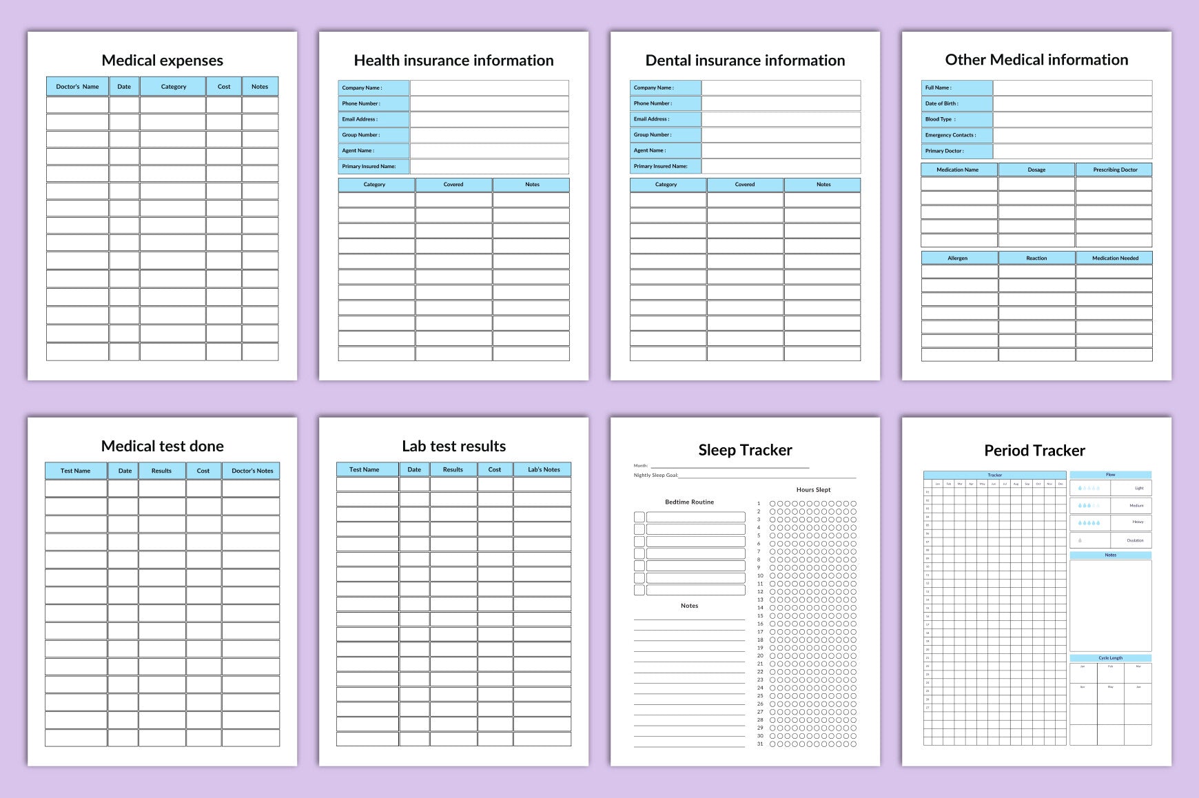 Medical Binder Planner for Organization