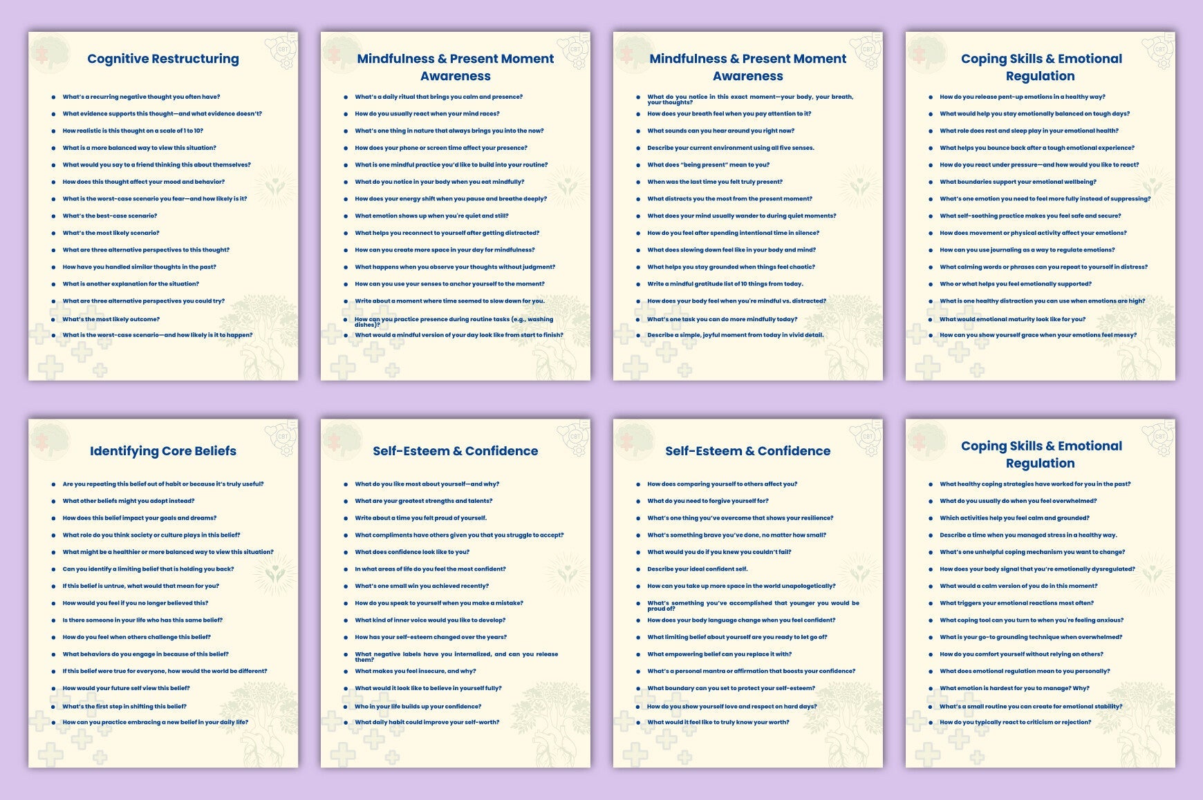 CBT for Healing and Growth Prompts