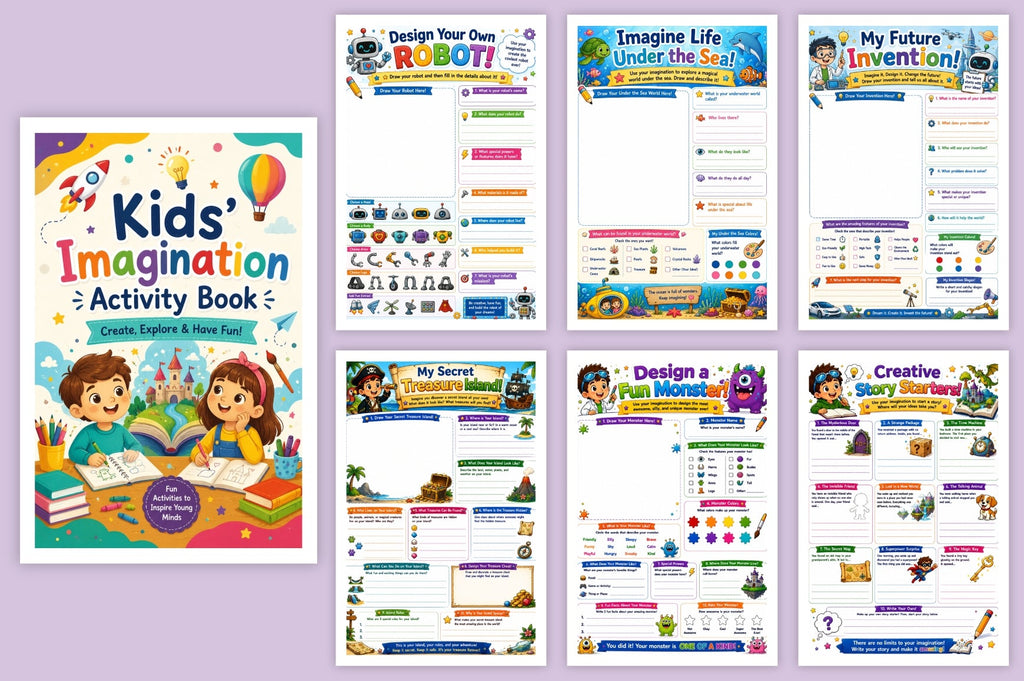Kids Imagination Activity Book