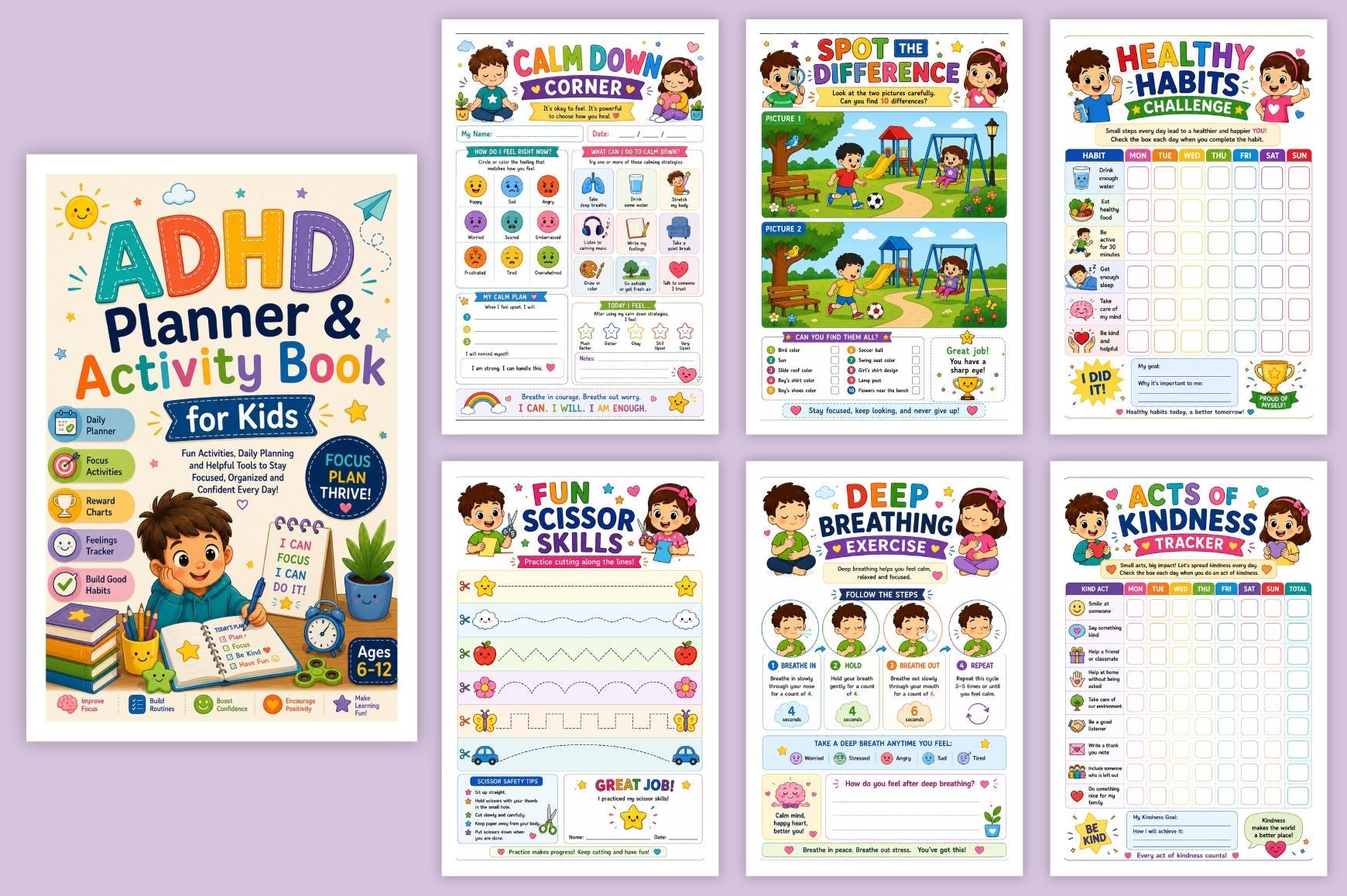 Adhd Activity For Kids Planner