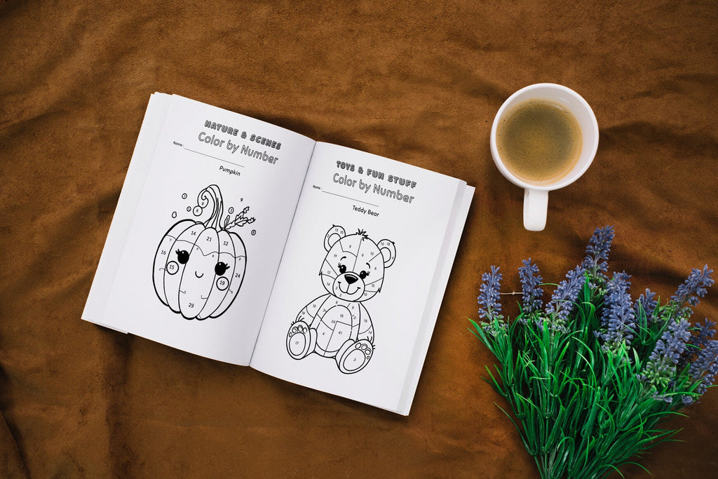 Color By Number Worksheets For Kids Book