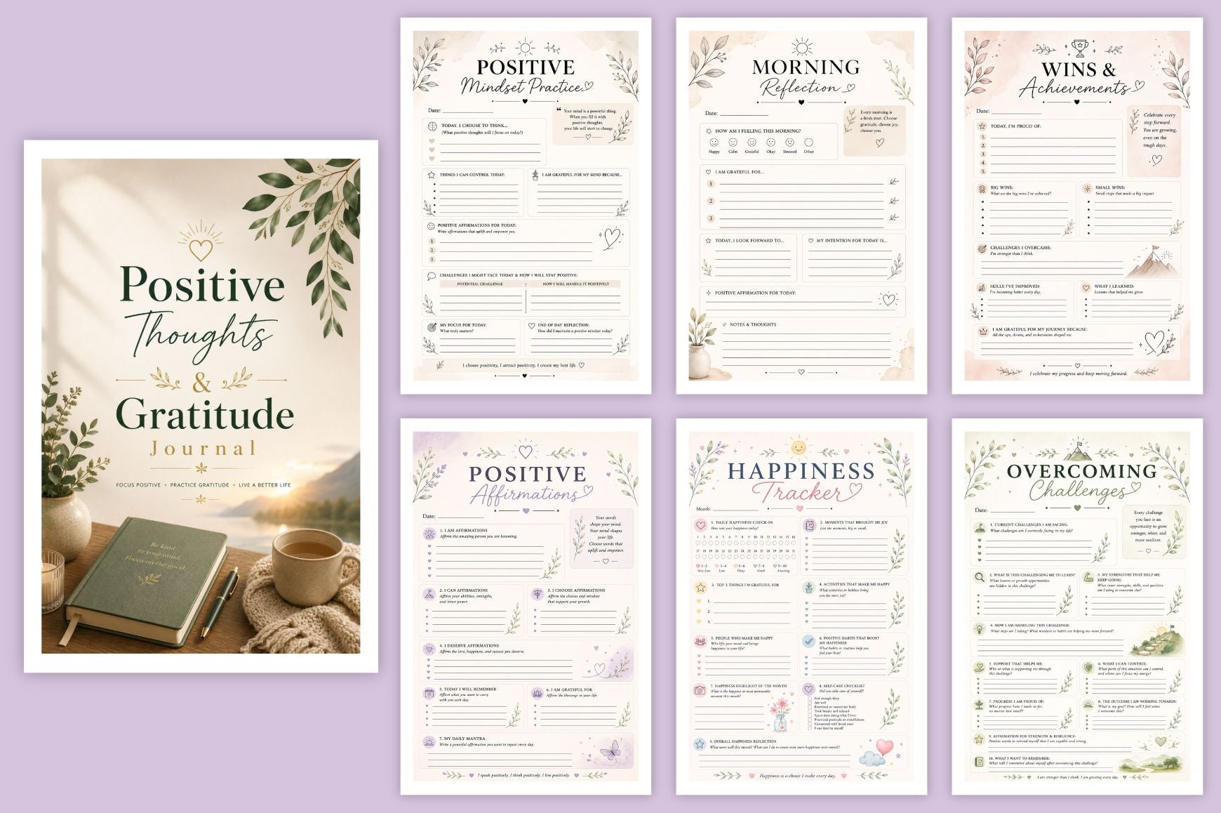 Positive Thoughts Gratitude Journal