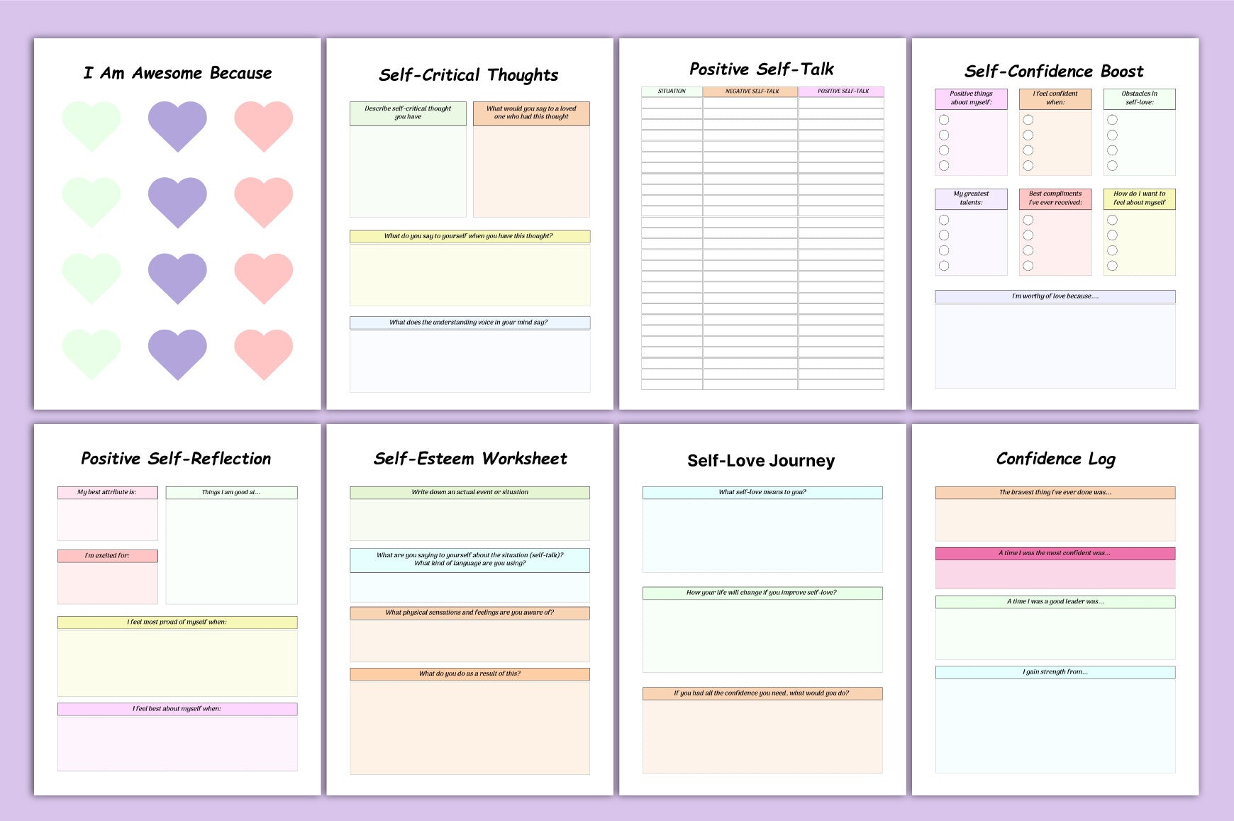 Self Confidence Planner