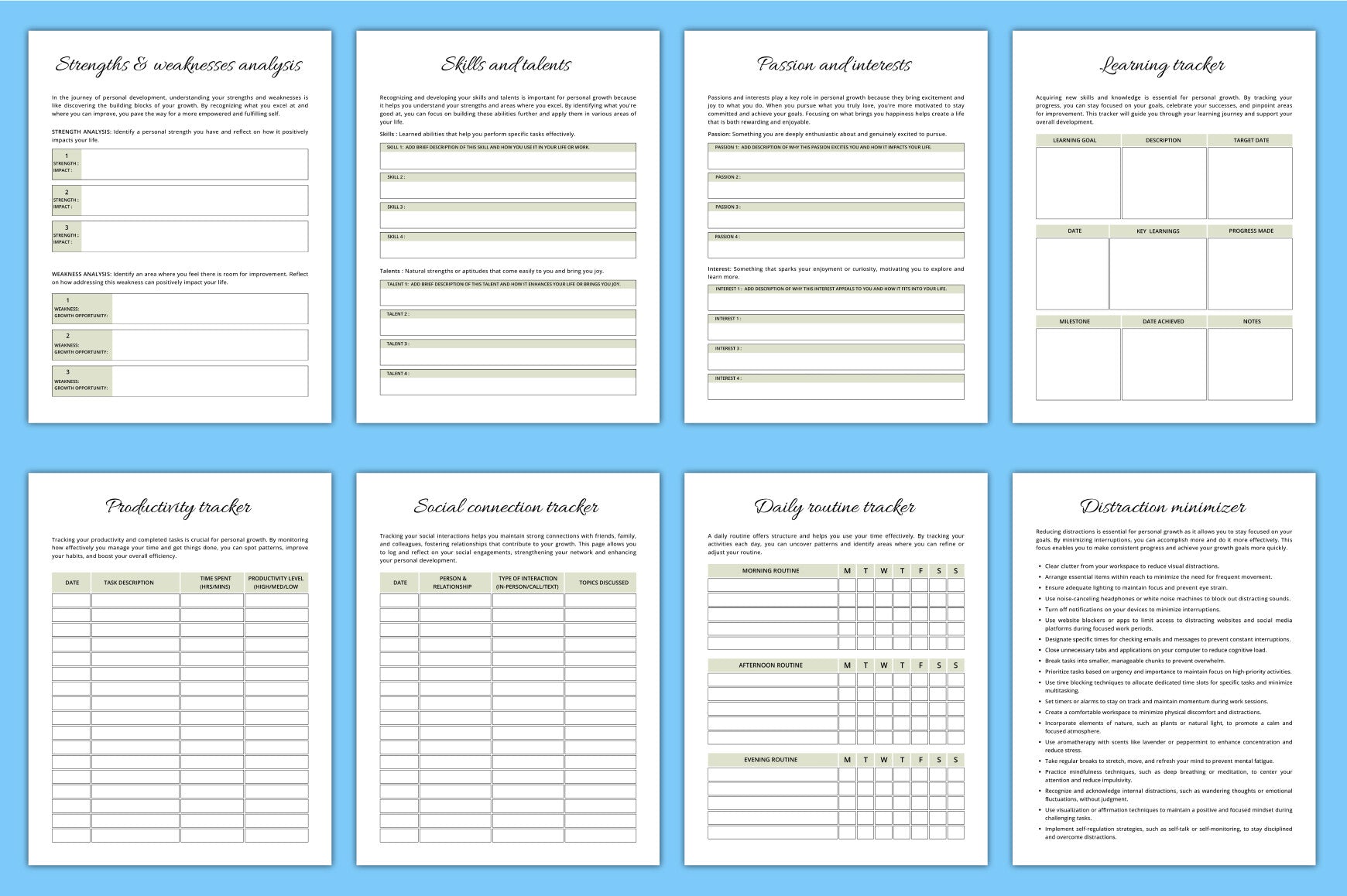Personal Growth Planner