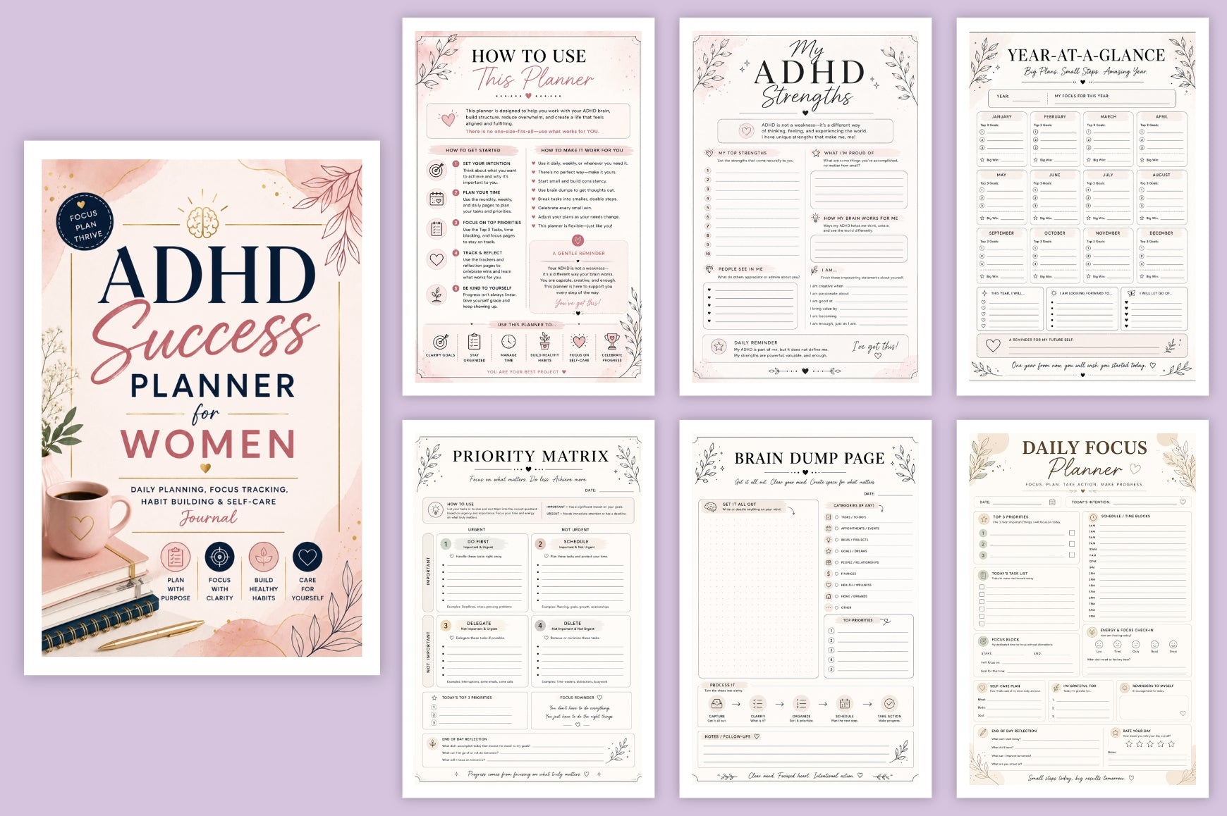 Adhd Success For Women Planner