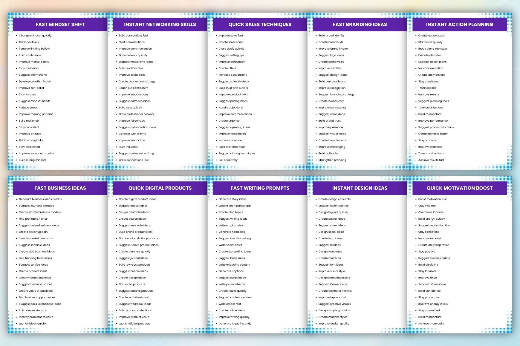For Fast Results Prompts