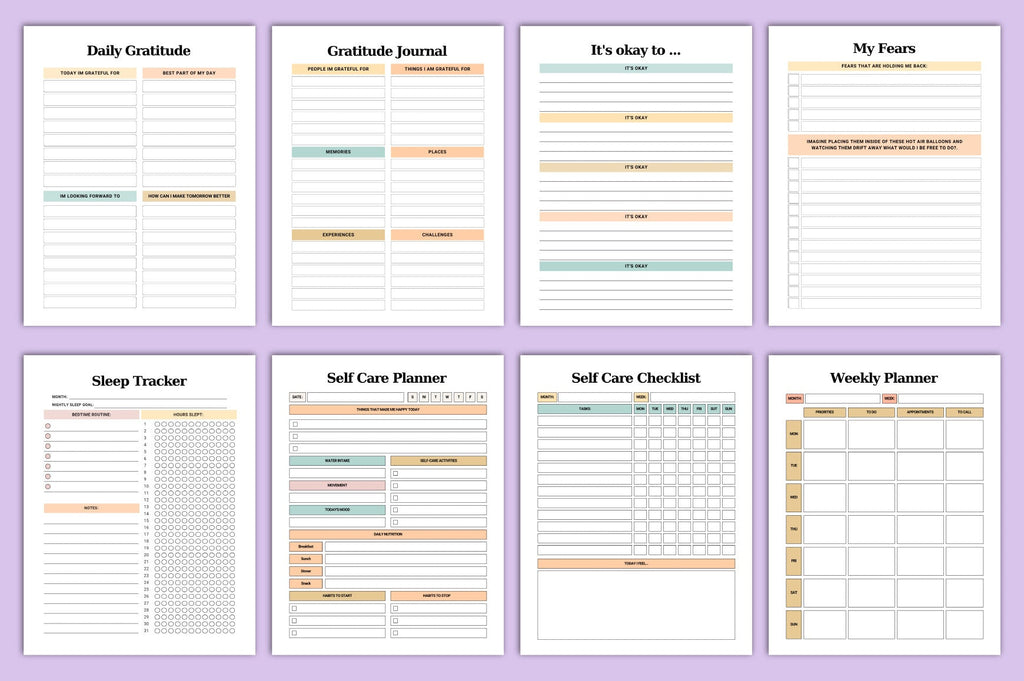 Self Care Planner