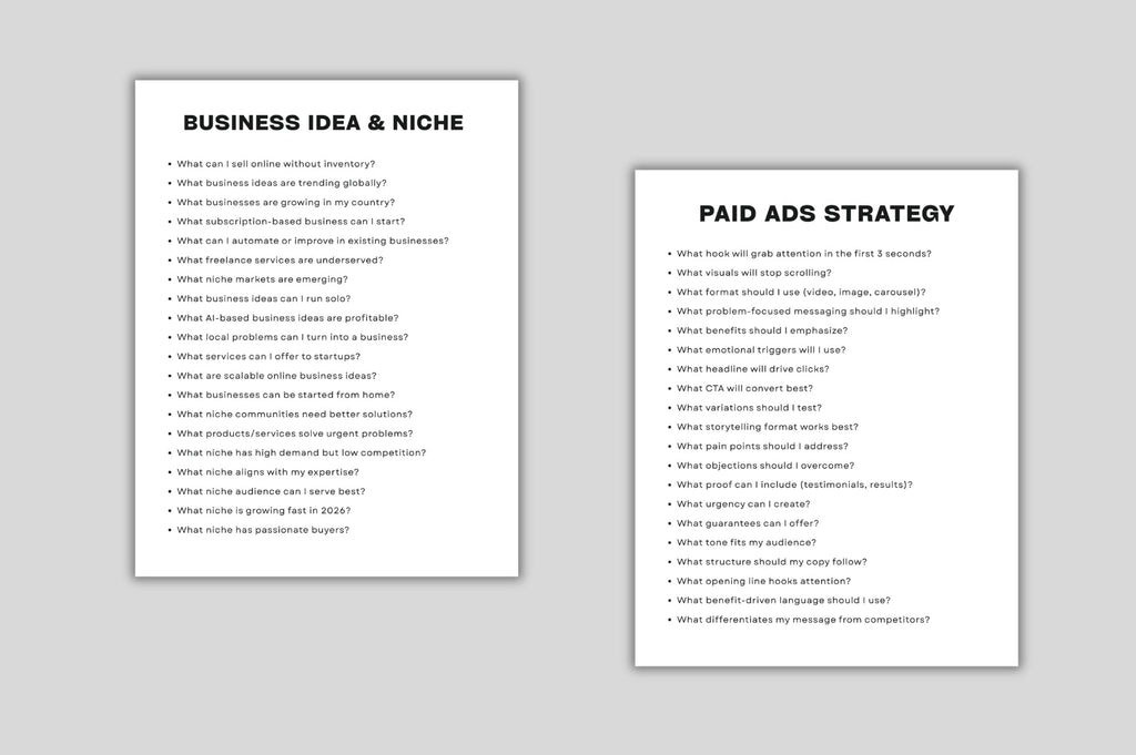 Online Store Business Prompts
