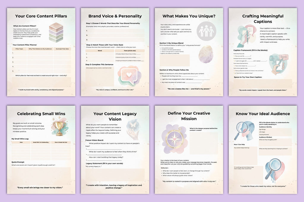 Content Creators Success Guide Planner