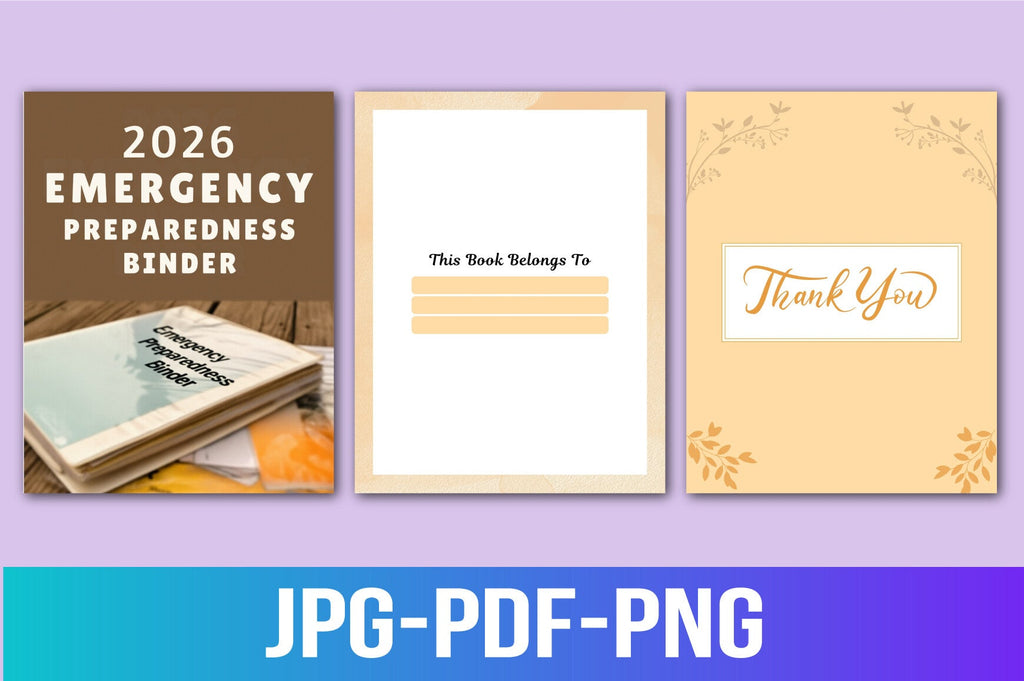 Emergency Preparedness Binder Planner