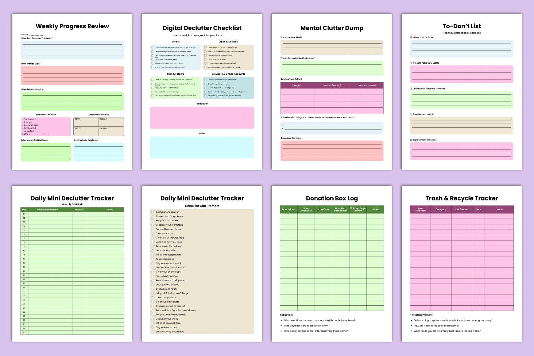 Declutter Workbook Guide